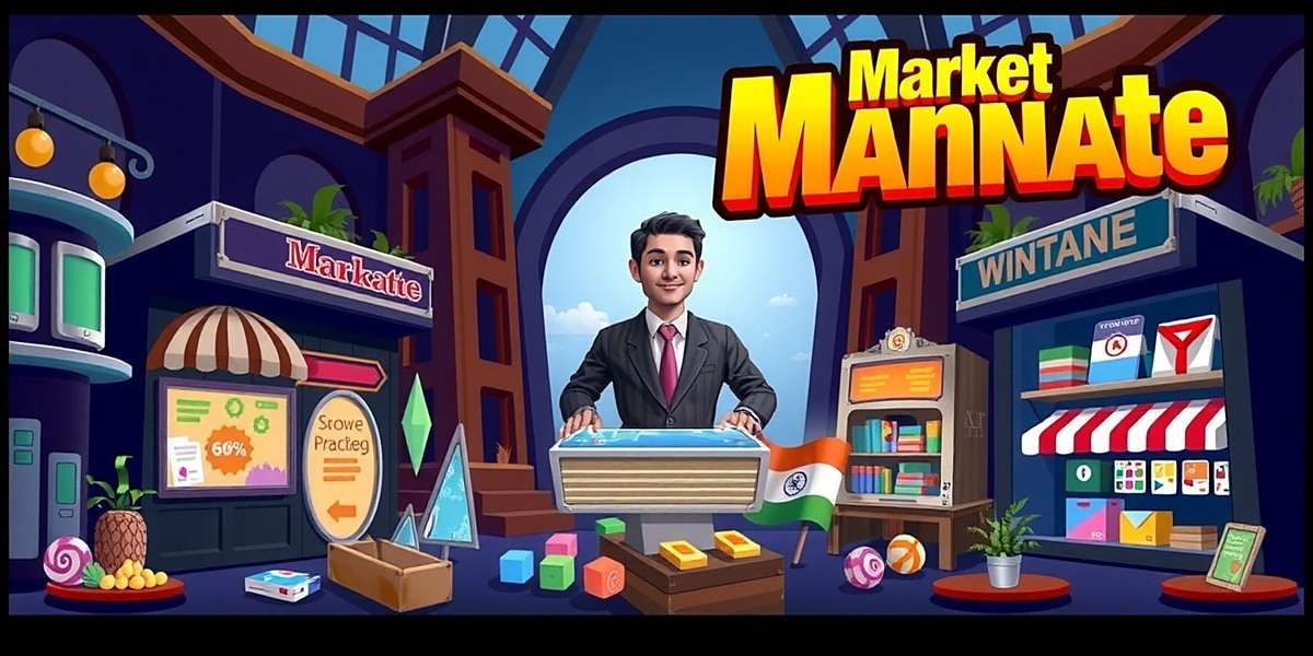 Market Magnate - Conquer India's diverse markets Market Magnate game cover showing Indian marketplaces with various business establishments